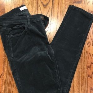 LOFT teal corduroy skinny pants